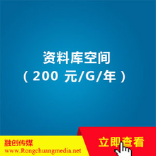 资料库空间（200 元/G/年）
